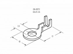 Наконечник кольцевой REXANT d3.5mm 0.5-0.8mm2 (HK 3-0.5-0.8) 08-0072