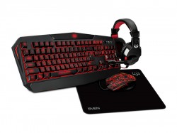Клавиатура+мышь+коврик+наушники SVEN GS-4300 черный