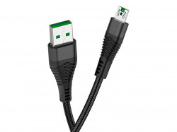 HOCO U53 для передачи данных и зарядки (быстрая зарядка)USB-microUSB, 4A, 1.2м, черный