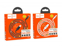 HOCO U63 Spirit для передачи данных и зарядки USB-Lightning, магнитный коннектор, 2.4А, 1.2м, черный