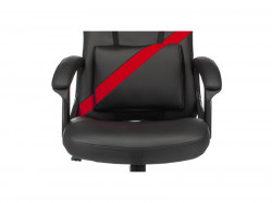 Кресло игровое Zombie DRIVER черный/красный с подголовником