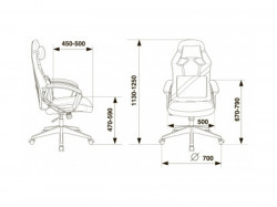 Кресло игровое Zombie 300 BR черный/красный с подголовником