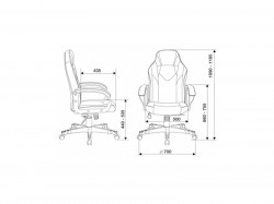 Кресло игровое Zombie GAME 17 черный/красный