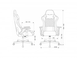 Кресло игровое Knight ARMOR черный/оранжевый