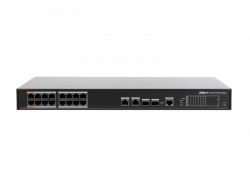 Коммутатор сетевой Dahua DH-PFS4218-16ET-240 16 PoE, 2xGBbit Uplink, 2xSFP
